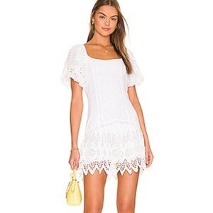 LoveShackFancy Katlee Dress in White